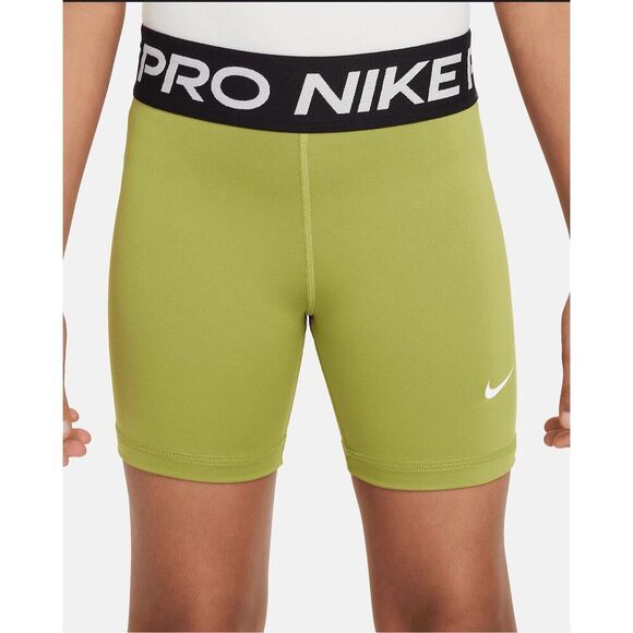 Nike Pro Girls Green and Black Pull On Work Out Shorts Size Large Plus - Picture 1 of 4